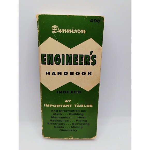 The Engineer's Vest Pocket Book Dennison Engineers Handbook 47 tables W A Thomas - Picture 1 of 5